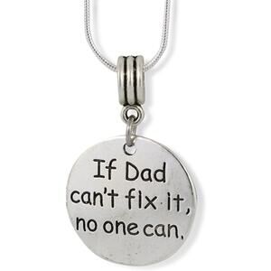 If Dad Can't Fix It No One Can Charm Snake Chain Necklace